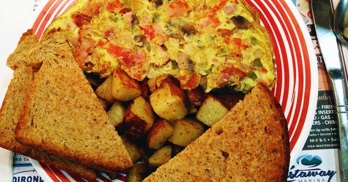 toast and breakfast potatoes