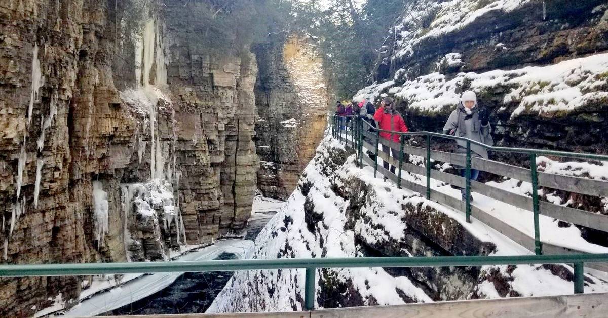 ausable chasm in winter