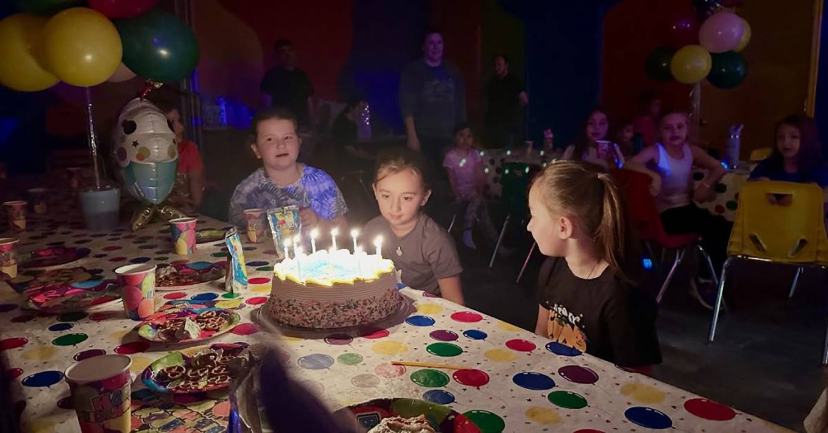 kids at birthday party at the fun spot