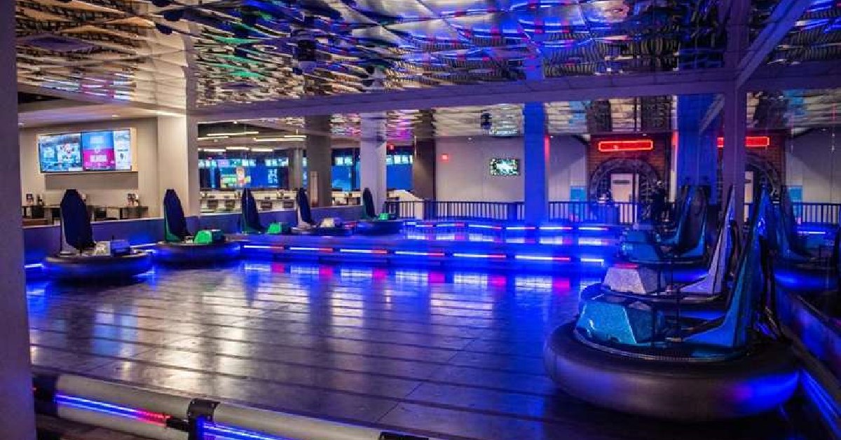 bumper cars lined up