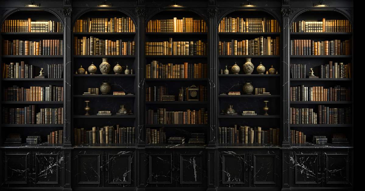 an escape room library bookcase