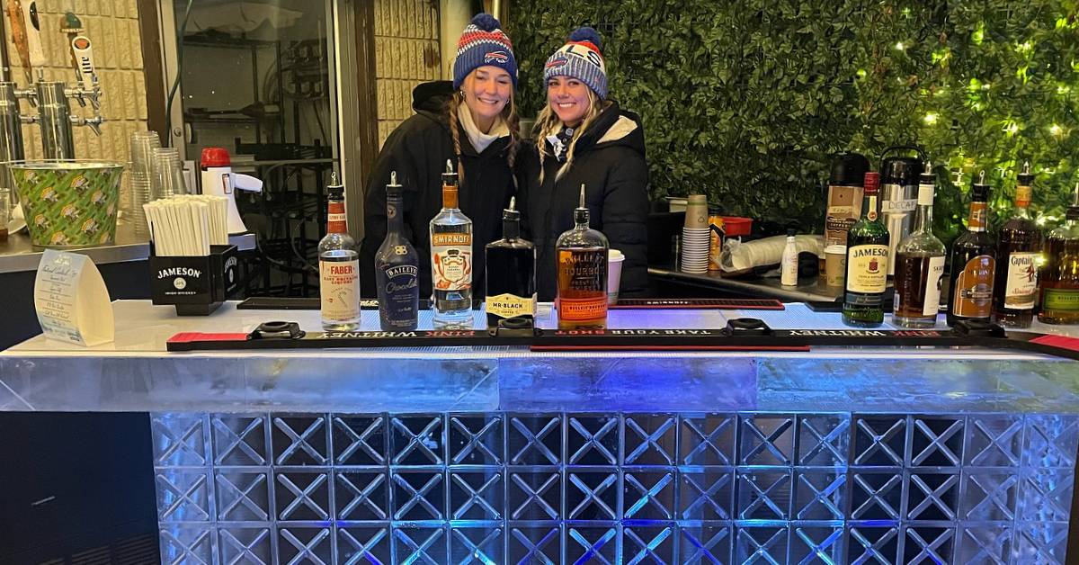 two women at ice bar