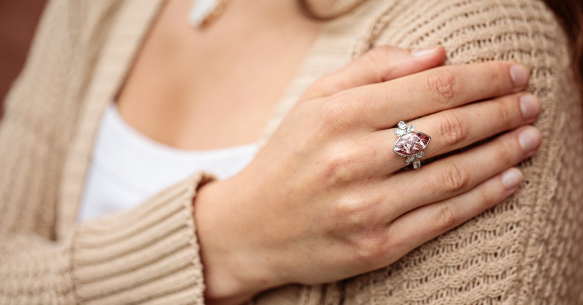 woman with a ring on her finger