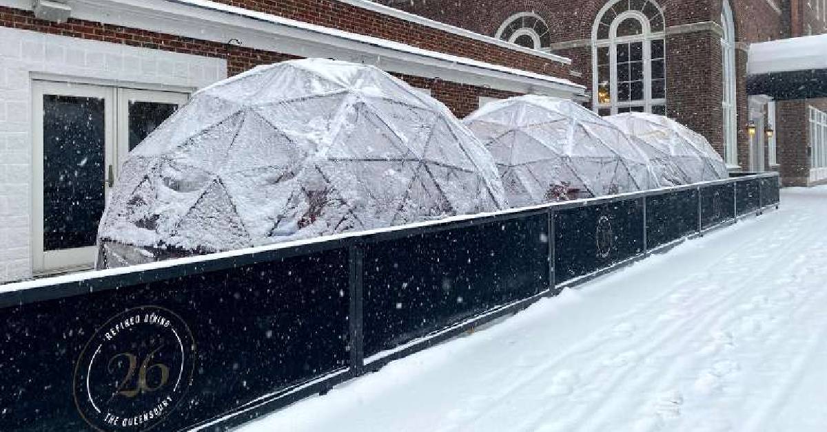 snowy outdoor igloos