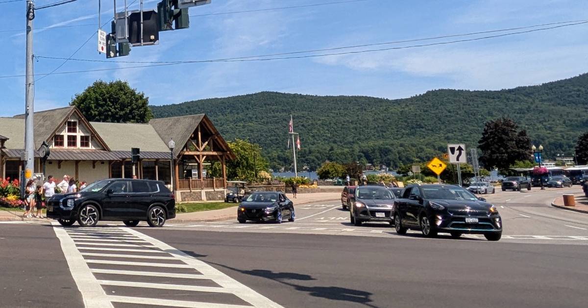 lake george visitors center and beach road