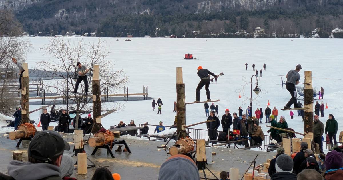 lumberjack competition at shepard park