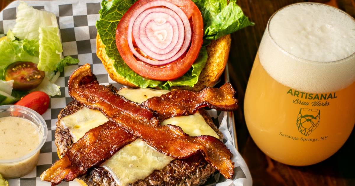 burger and beer