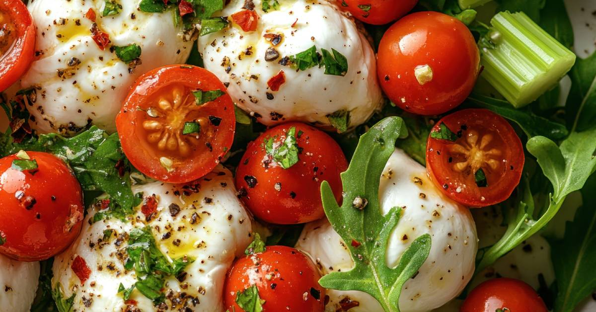 cherry tomato and mozzarella salad