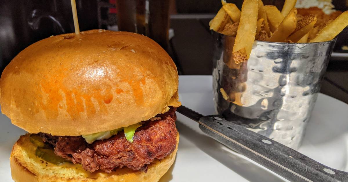 burger and fries