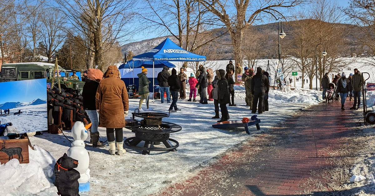 lake george winter carnival crowd