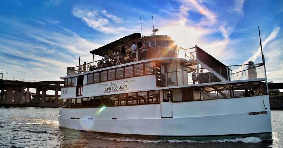 boat cruising on river
