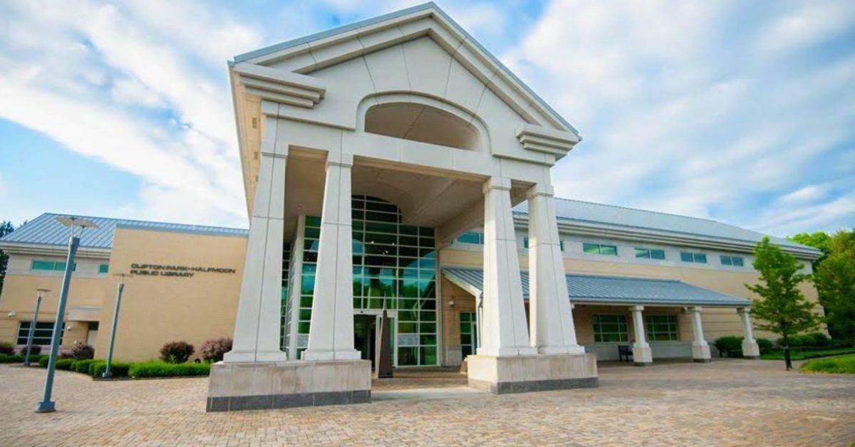 front of the Clifton Park-Halfmoon Public Library