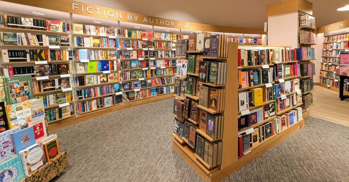 bookstore fiction section
