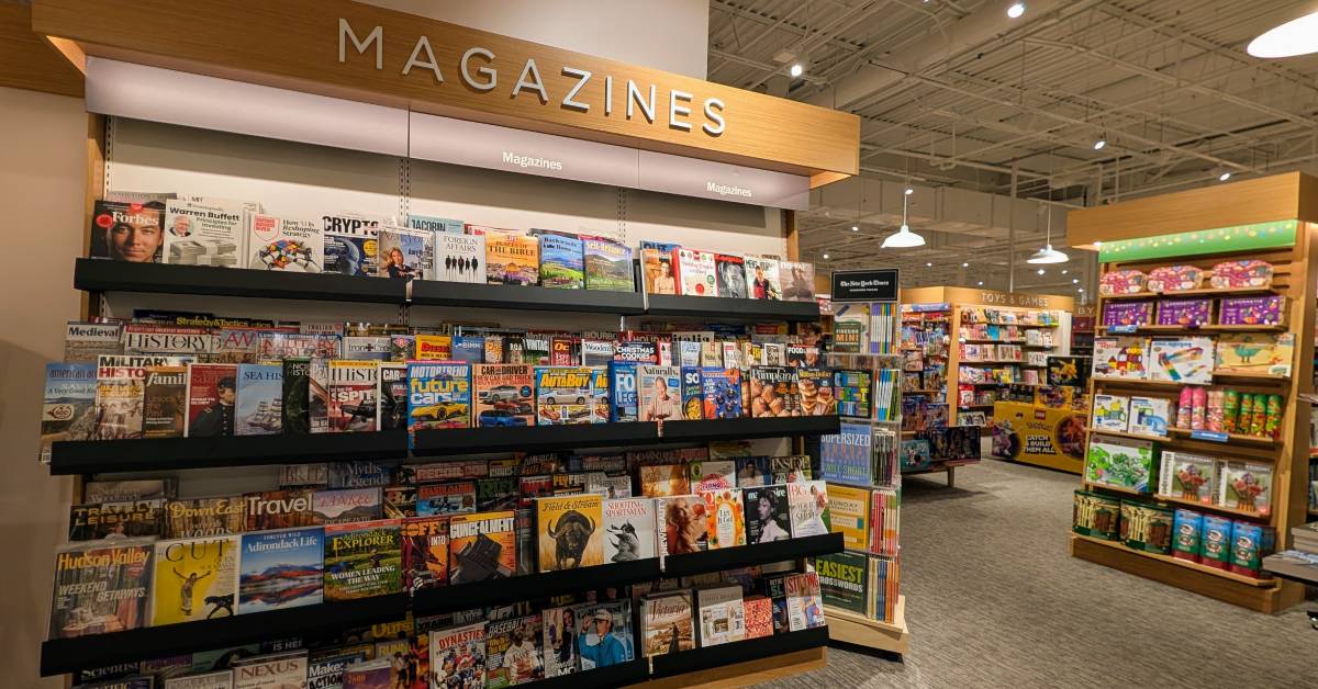 magazine section at barnes and noble