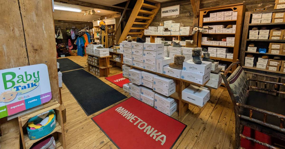 minnetonka shoe section of store