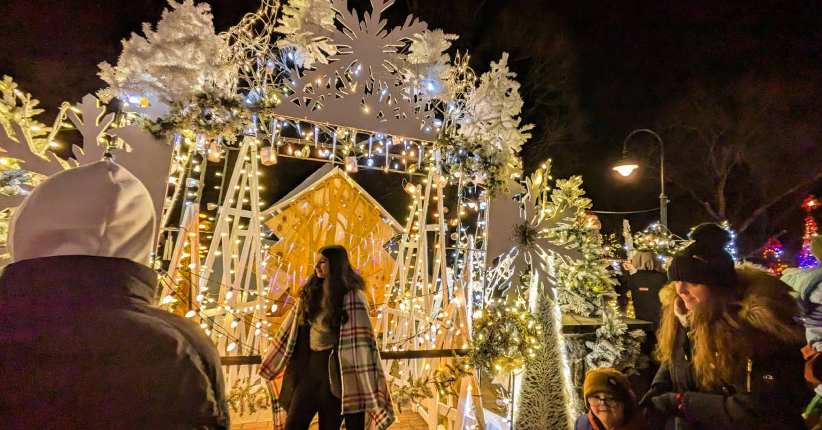 lite up the village lights and photo opp