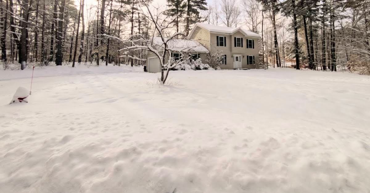 exterior of house in winter