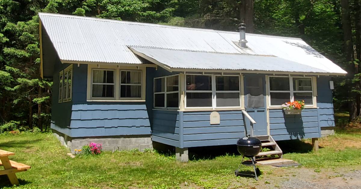 blue cottage
