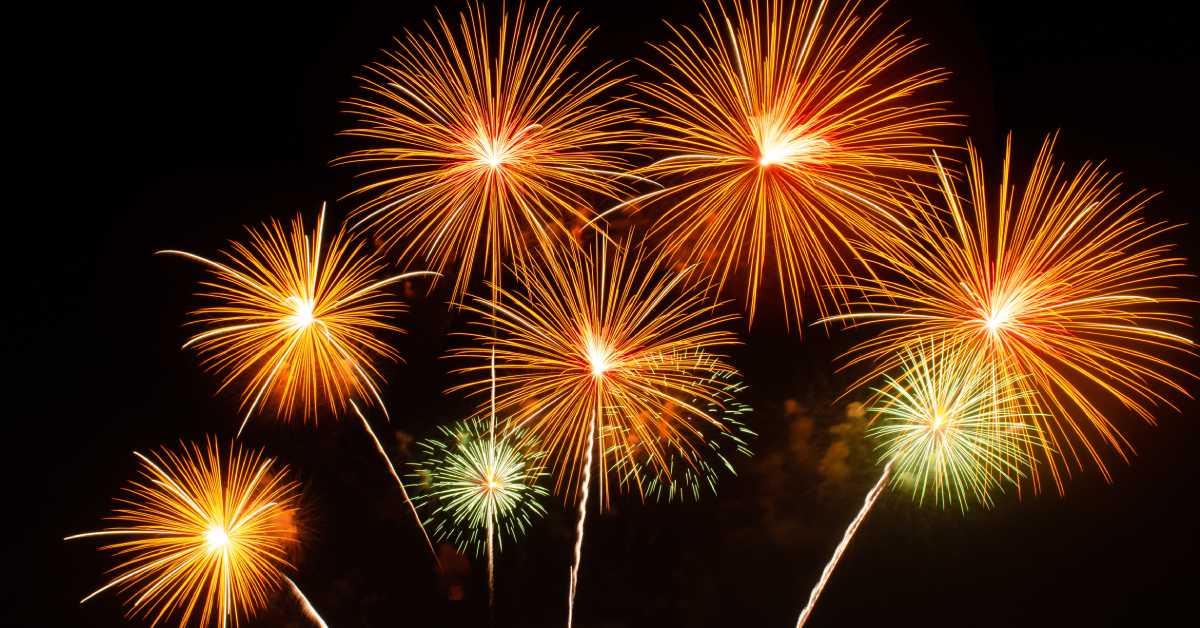 fireworks in the sky