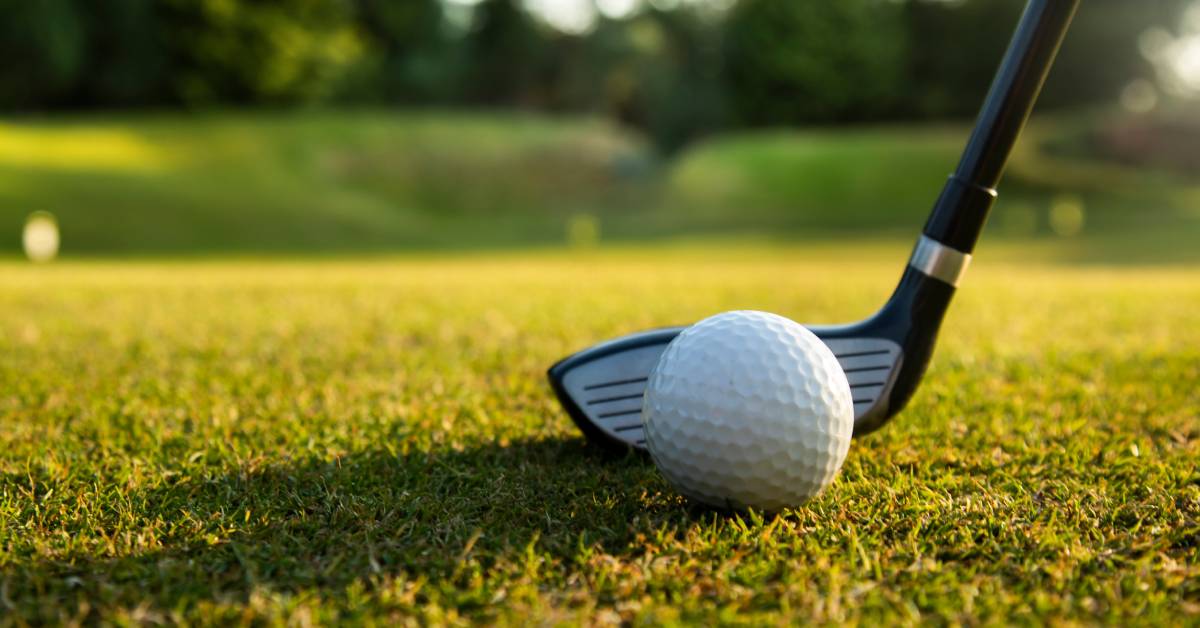 golf club and golf ball