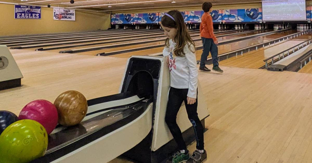 kids bowling at lake george lanes and games