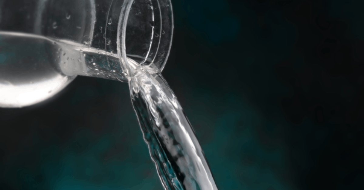 water pouring out of bottle