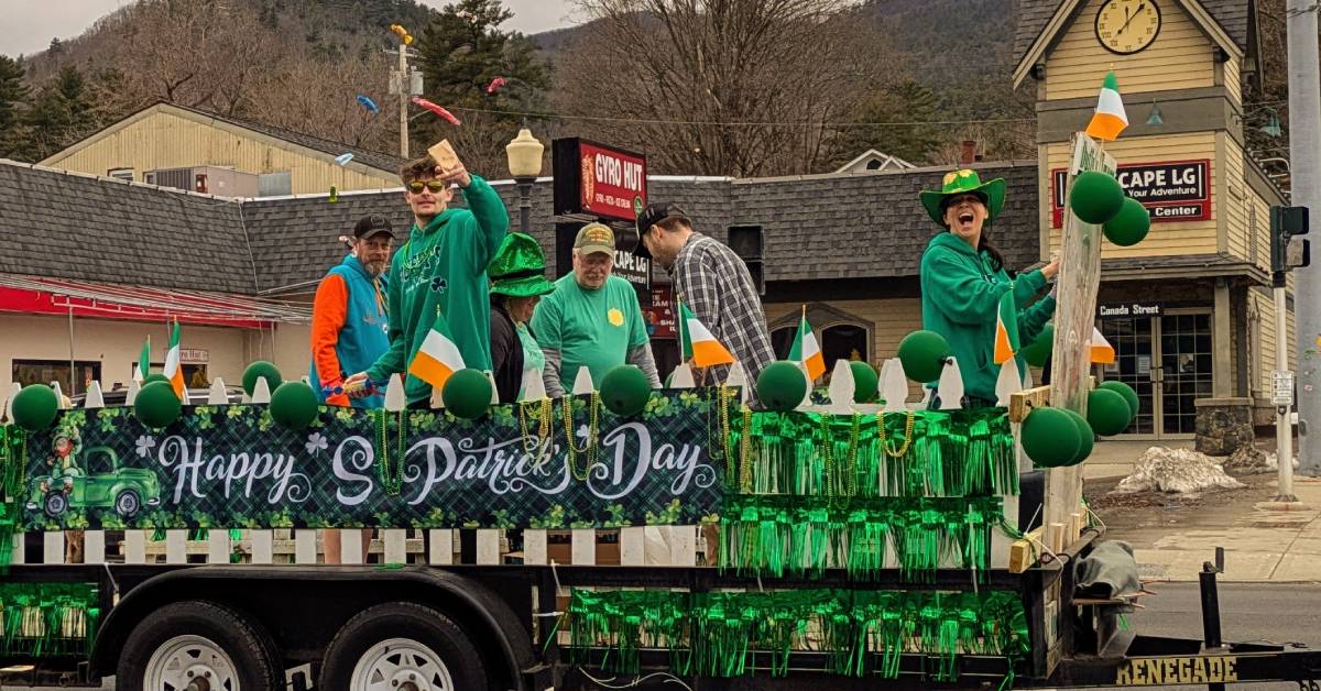 st patrick's day float in parade