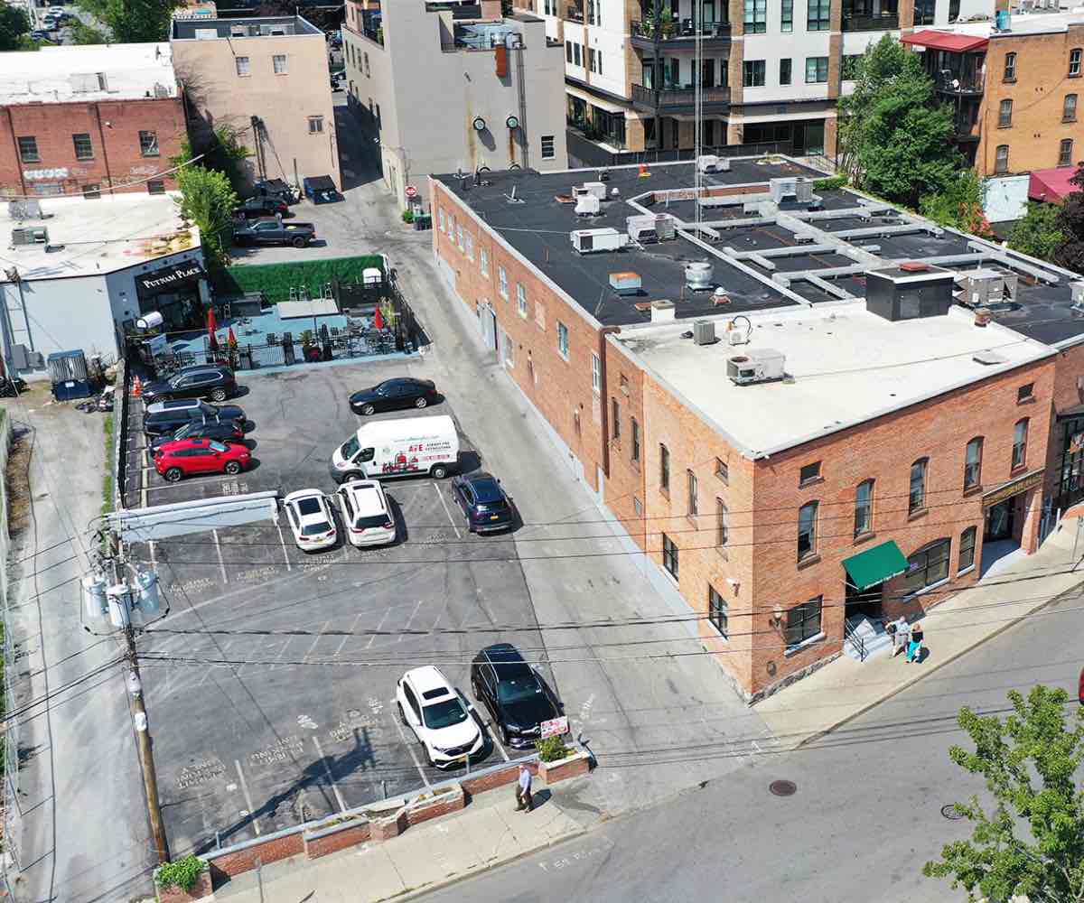 The Diamond Brady Plaza on Putnam Street in Saratoga Springs