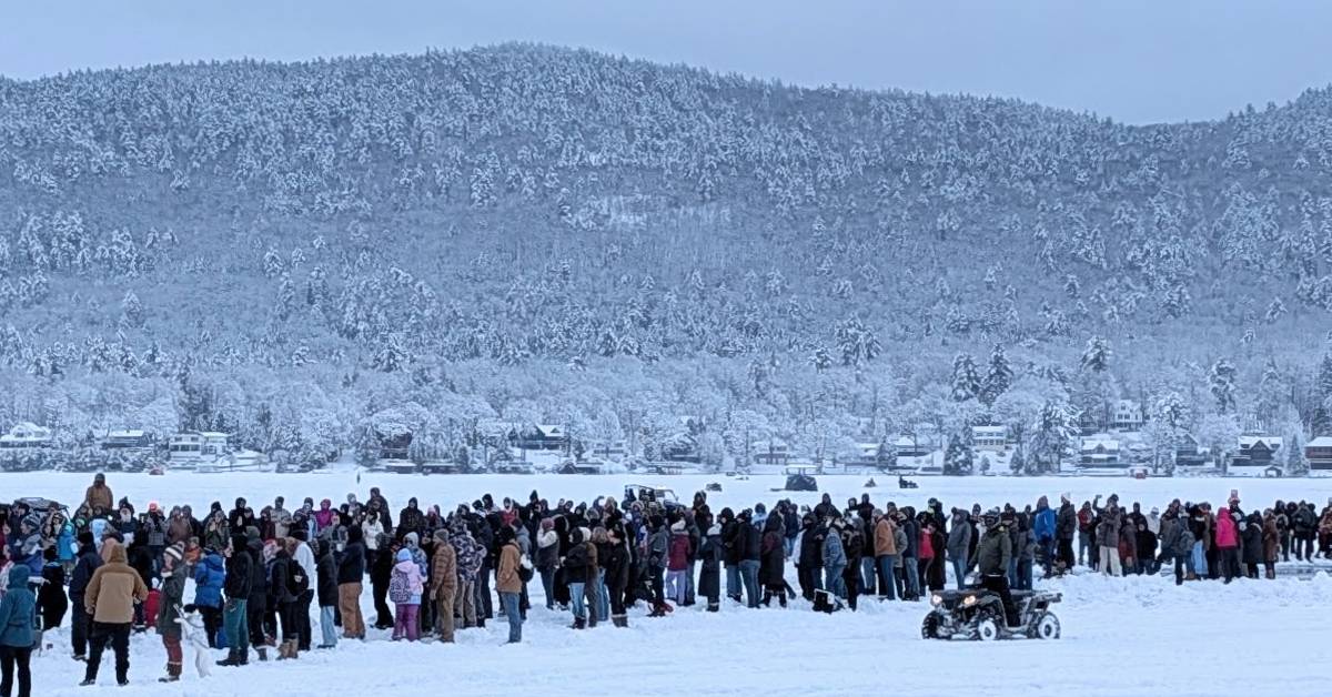 lake george winter carnival crowd