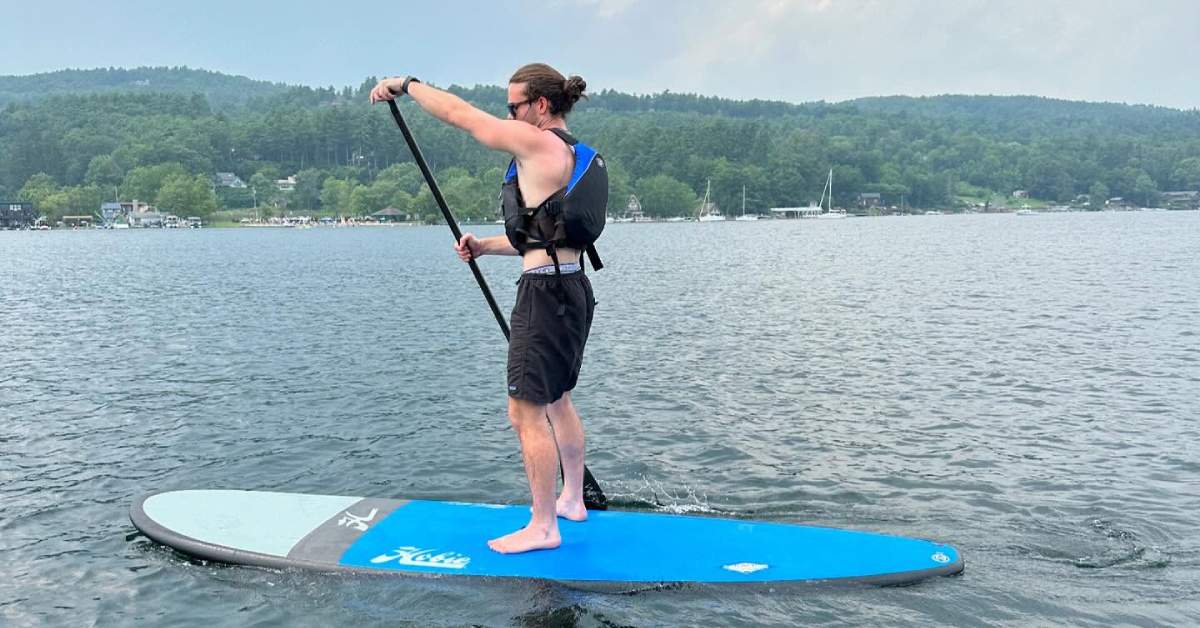 a man on a SUP
