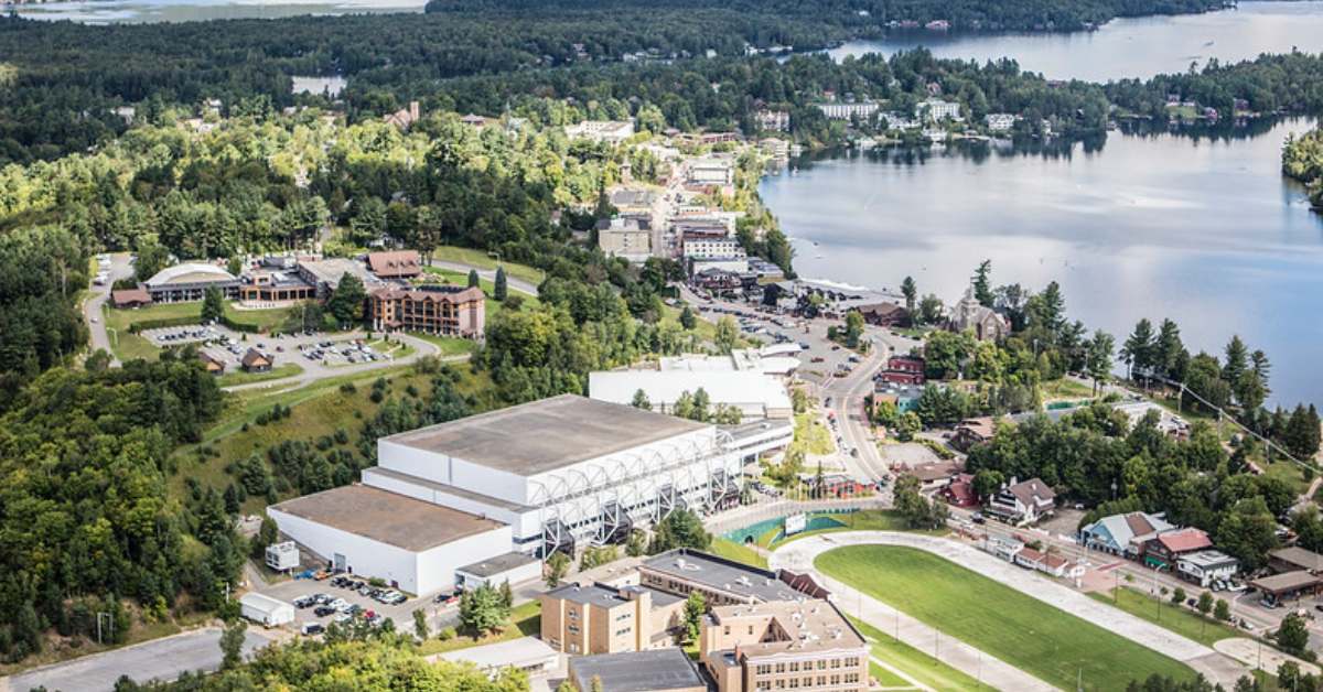 aerial view of Lake Placid