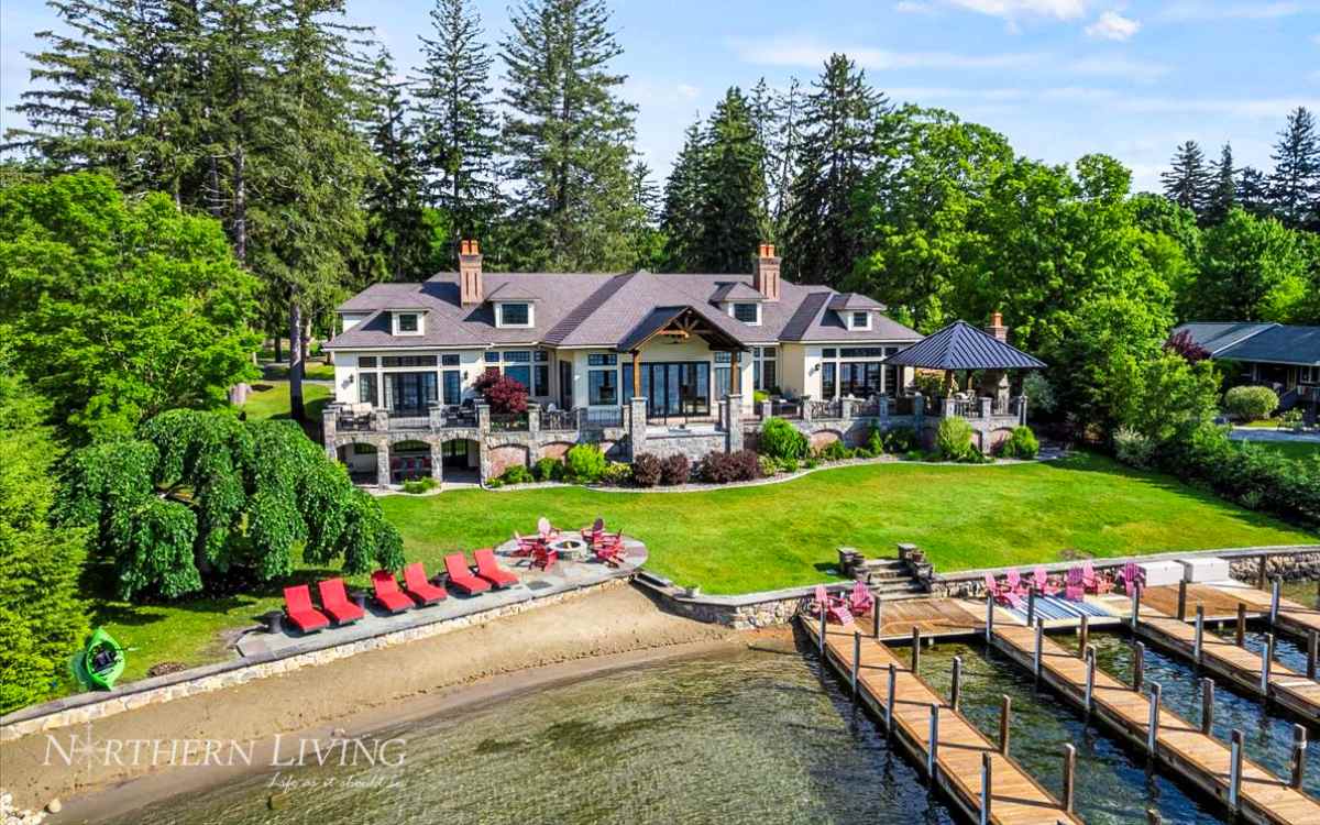 a large waterfront home