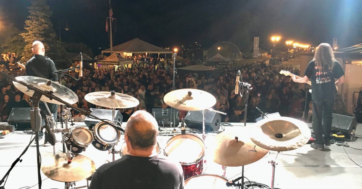 concert outdoors in the evening
