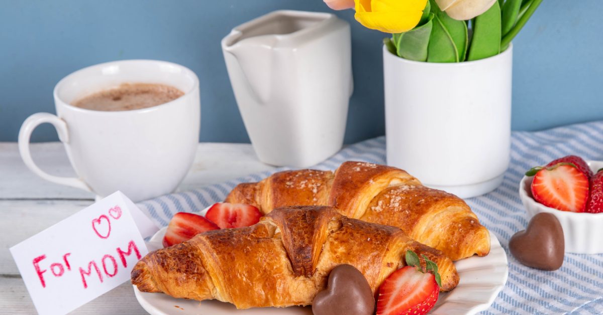 coffee and croissants and for mom card
