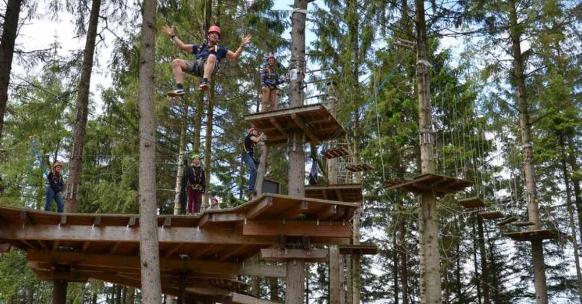 obstacle course at adk adventure center