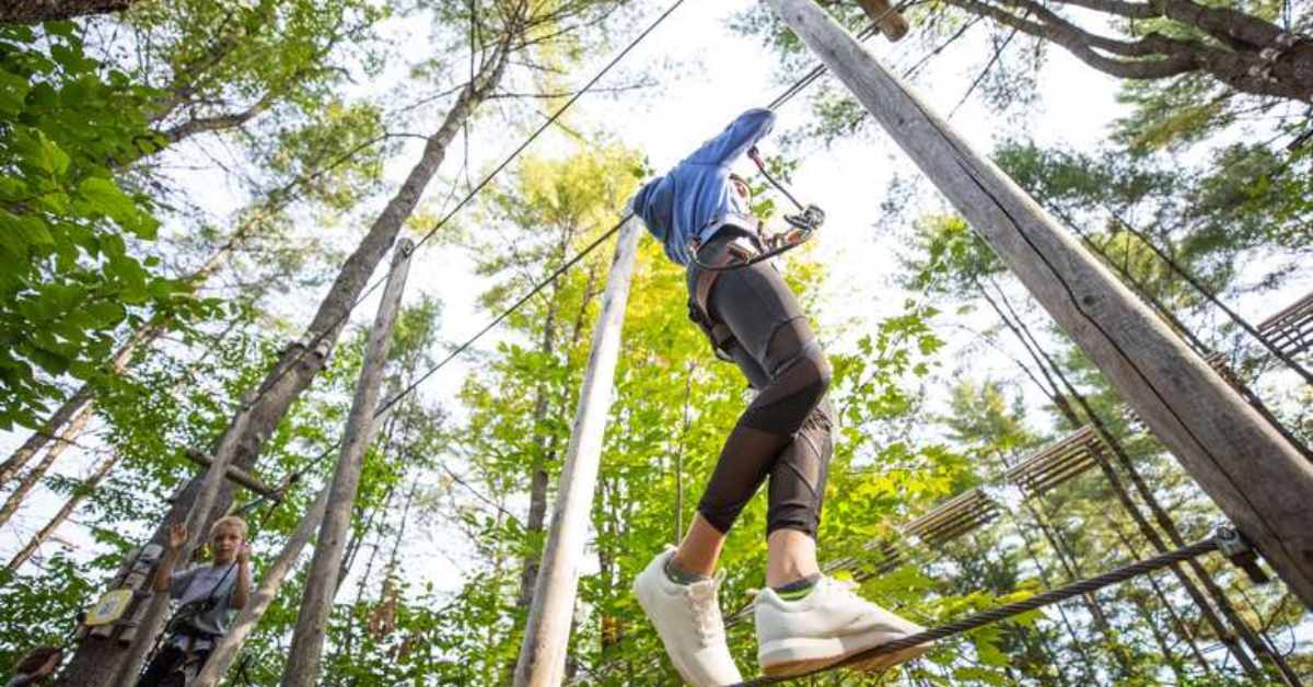 tightrope course at adk extreme