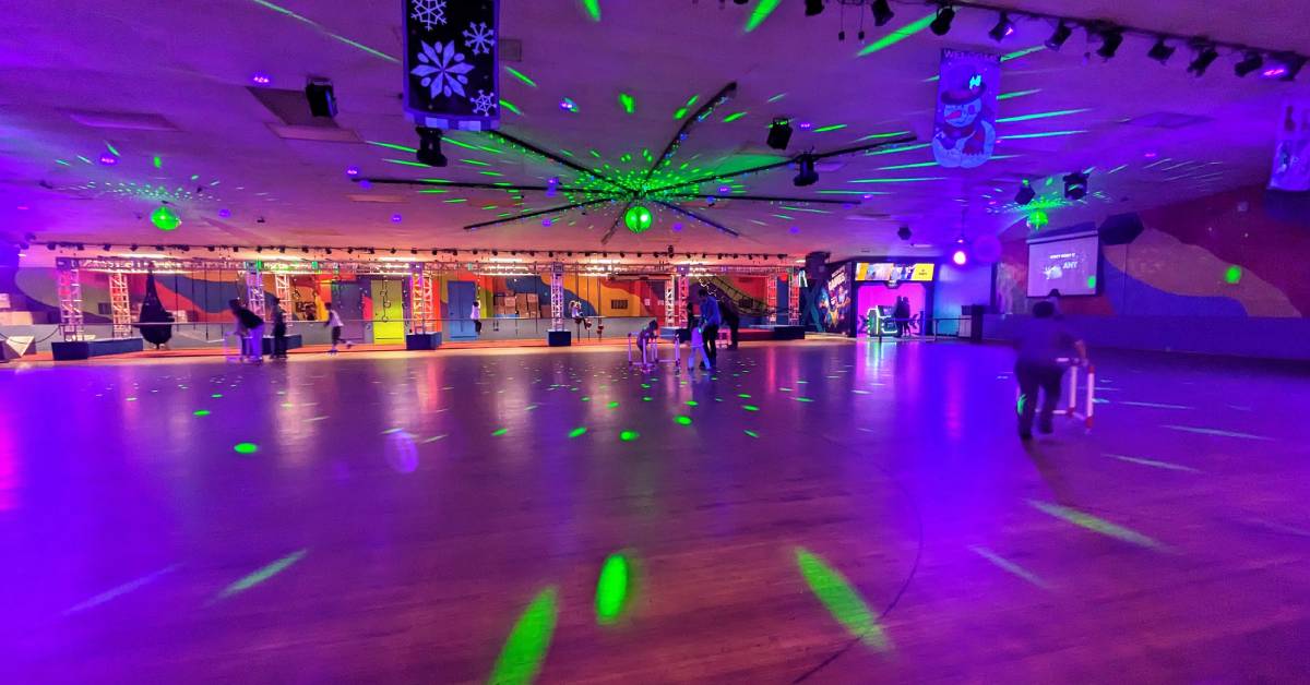 roller skating at the fun spot