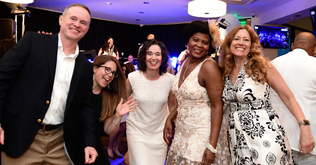 people attending the White Party gala