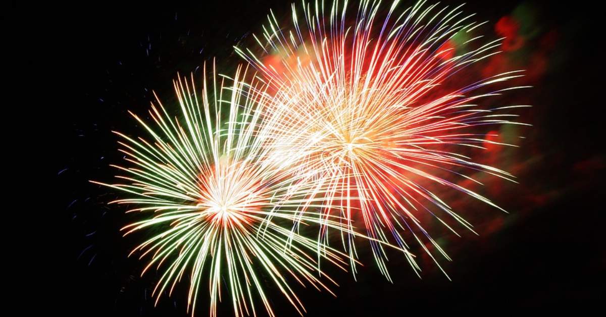 fireworks at night