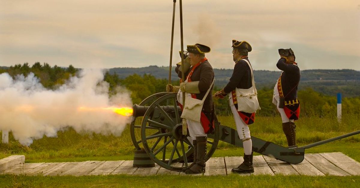 cannon fire reenactment