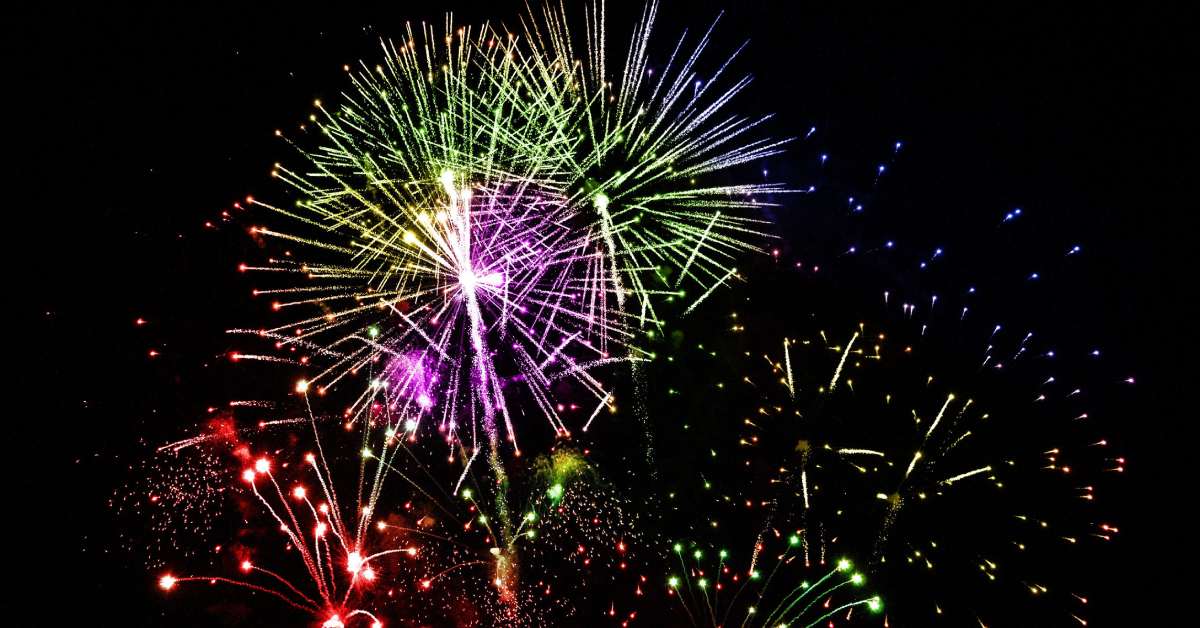 colorful mix of fireworks