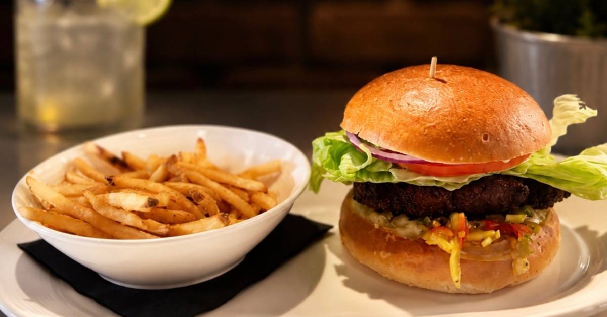 burger and fries