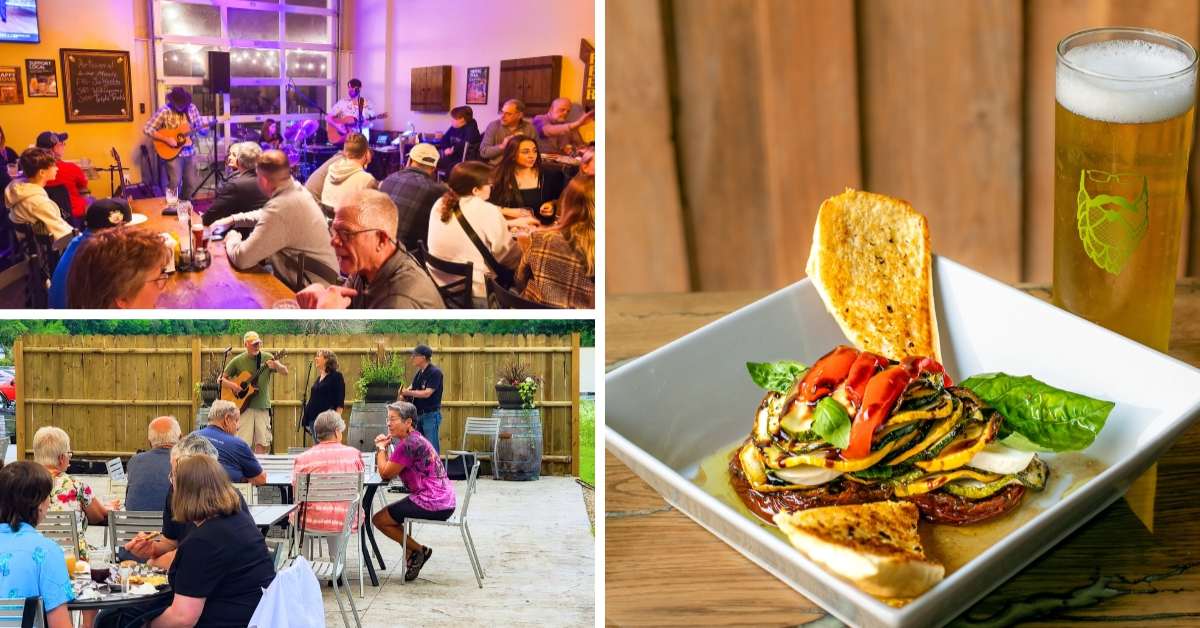 Artisanal Brew Works restaurant and brewery featuring live music and outdoor dining in Saratoga Springs
