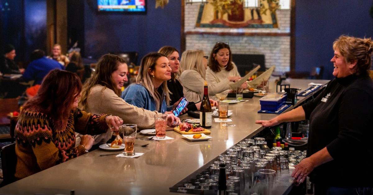 people inside a bar area