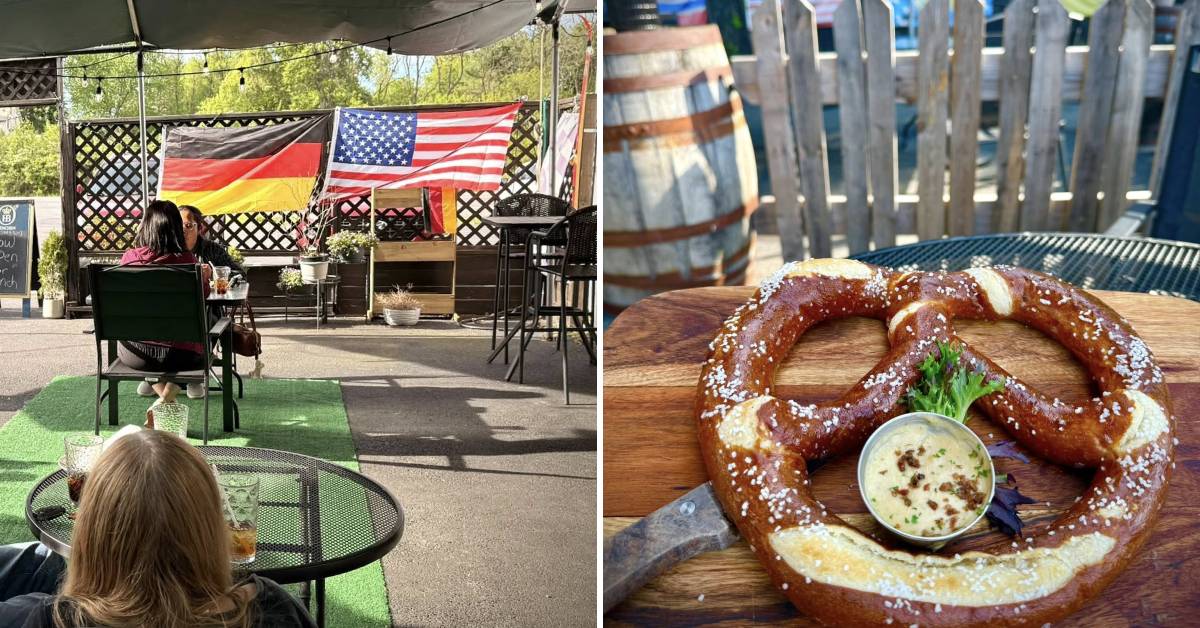 heidelberg inn patio and pretzel