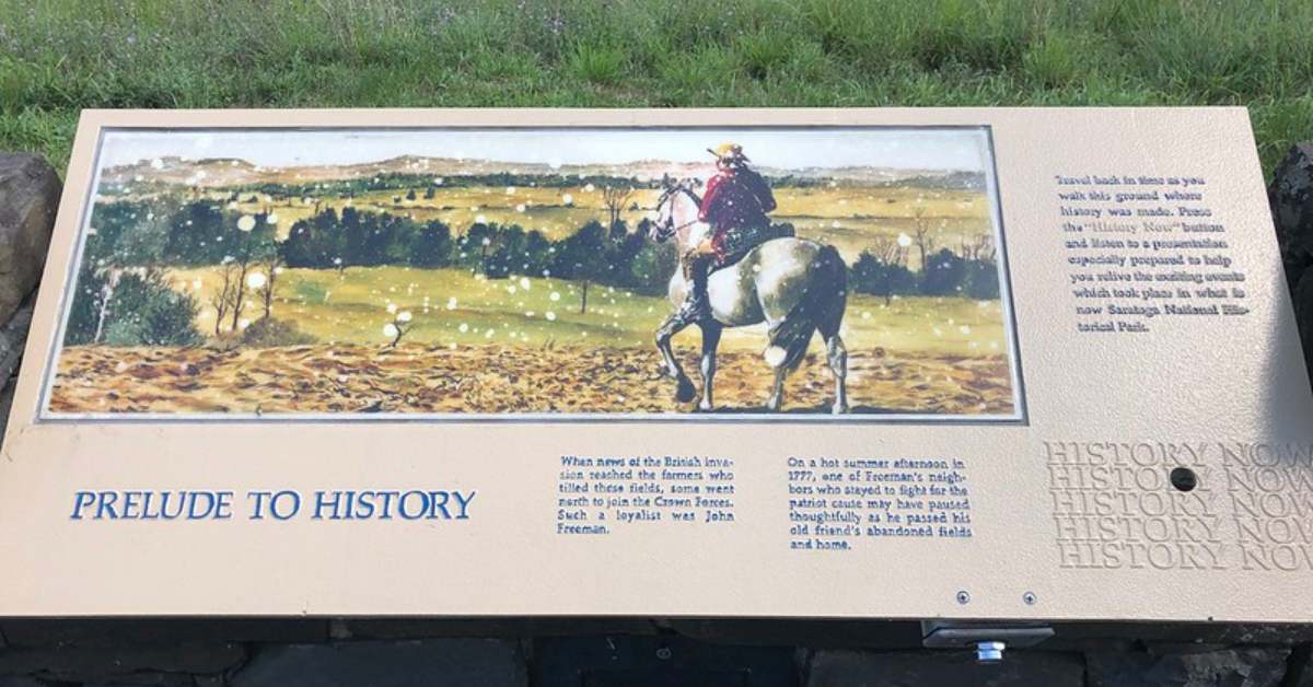 info sign for prelude to history