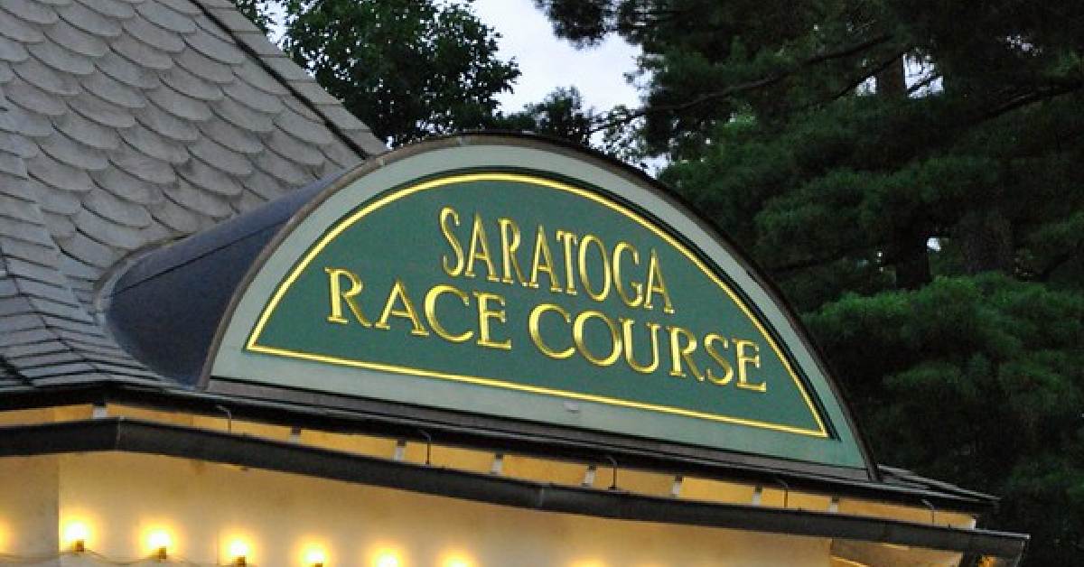 Saratoga Race Course sign