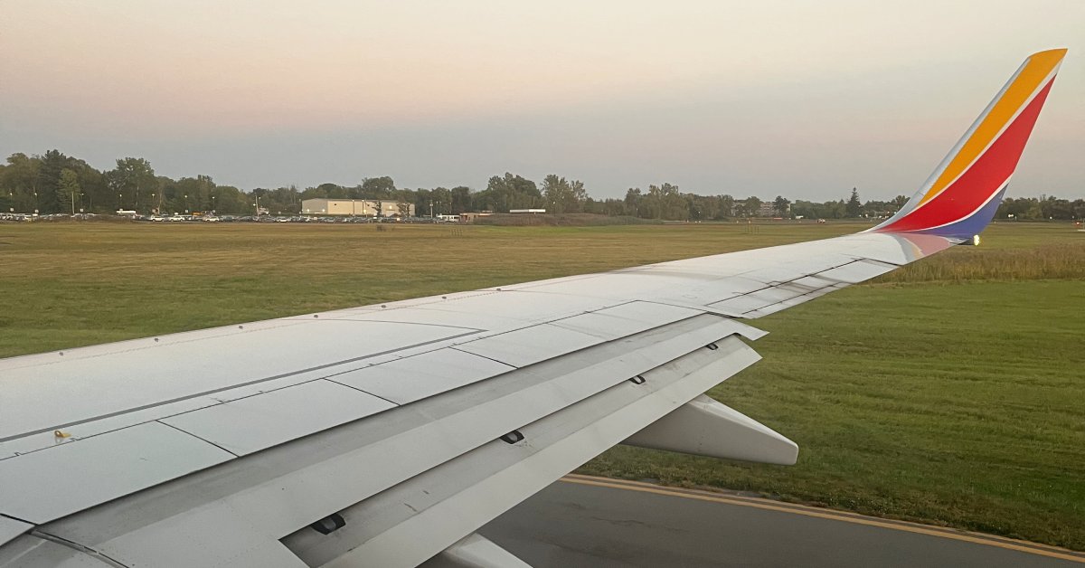 a parked airplane
