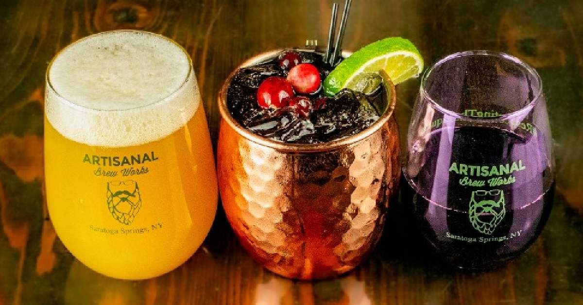 Three drinks on a table