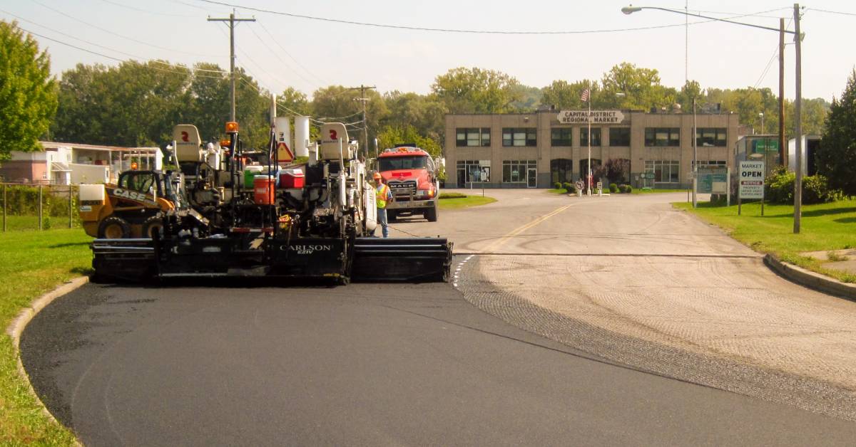 paving in front of capital district regional market